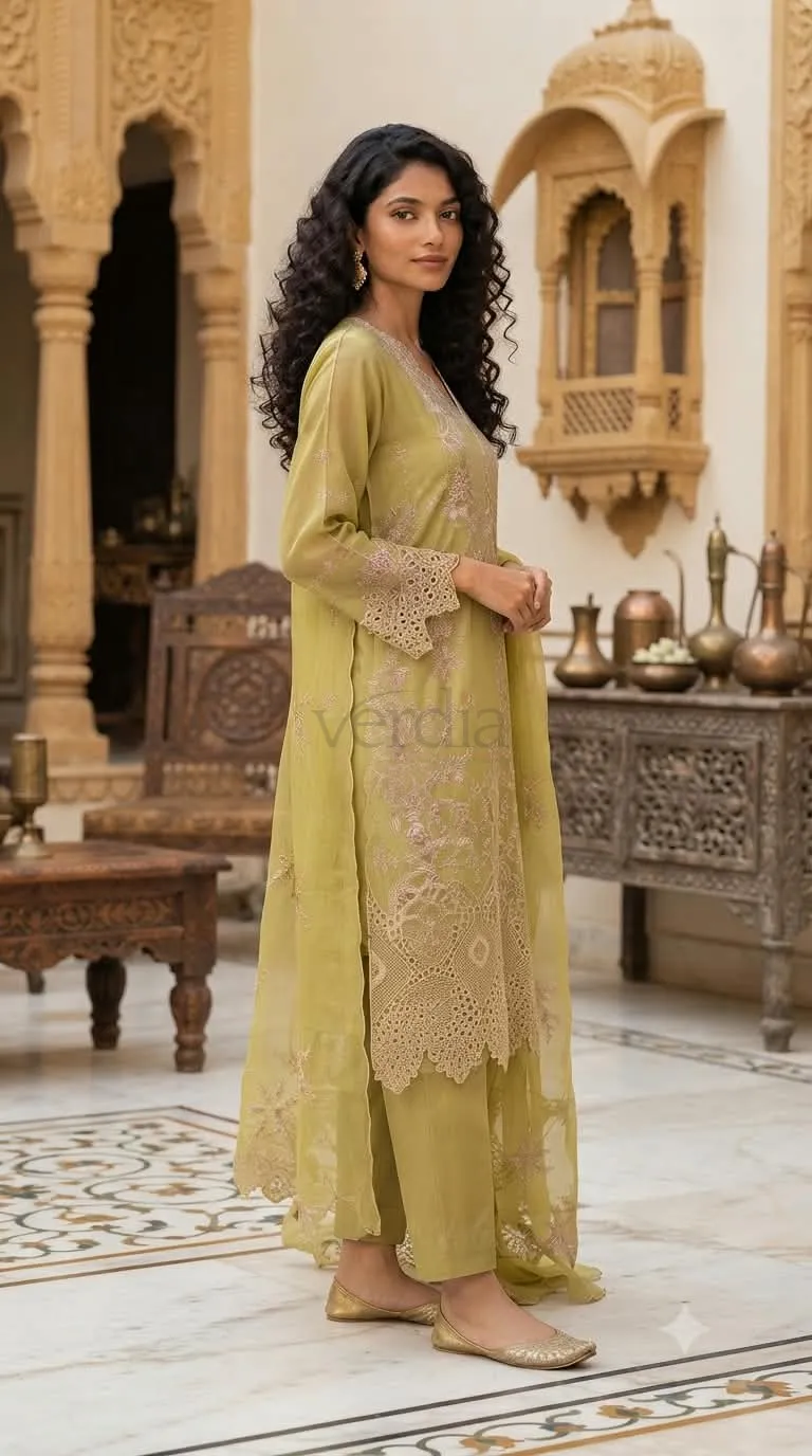 Premium Cotton Kurti Set With Dupatta view 3