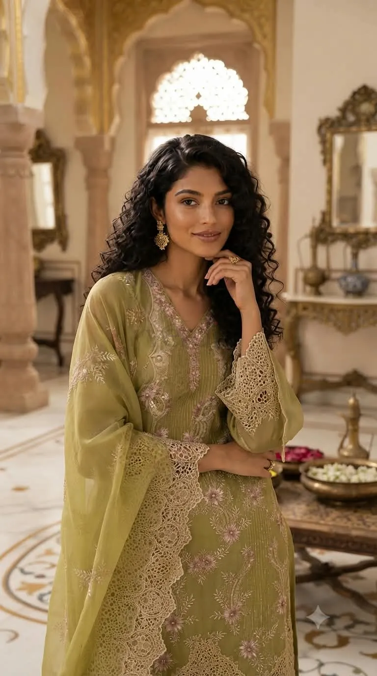 Premium Cotton Kurti Set With Dupatta view 4