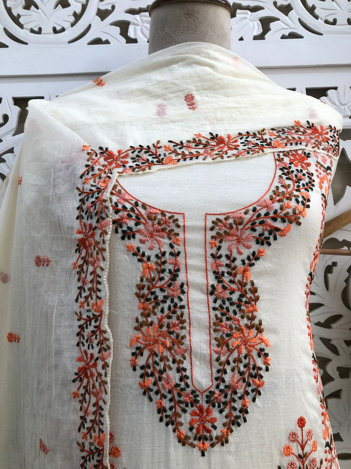 Mal Chanderi Unstitched Suit Material view 2