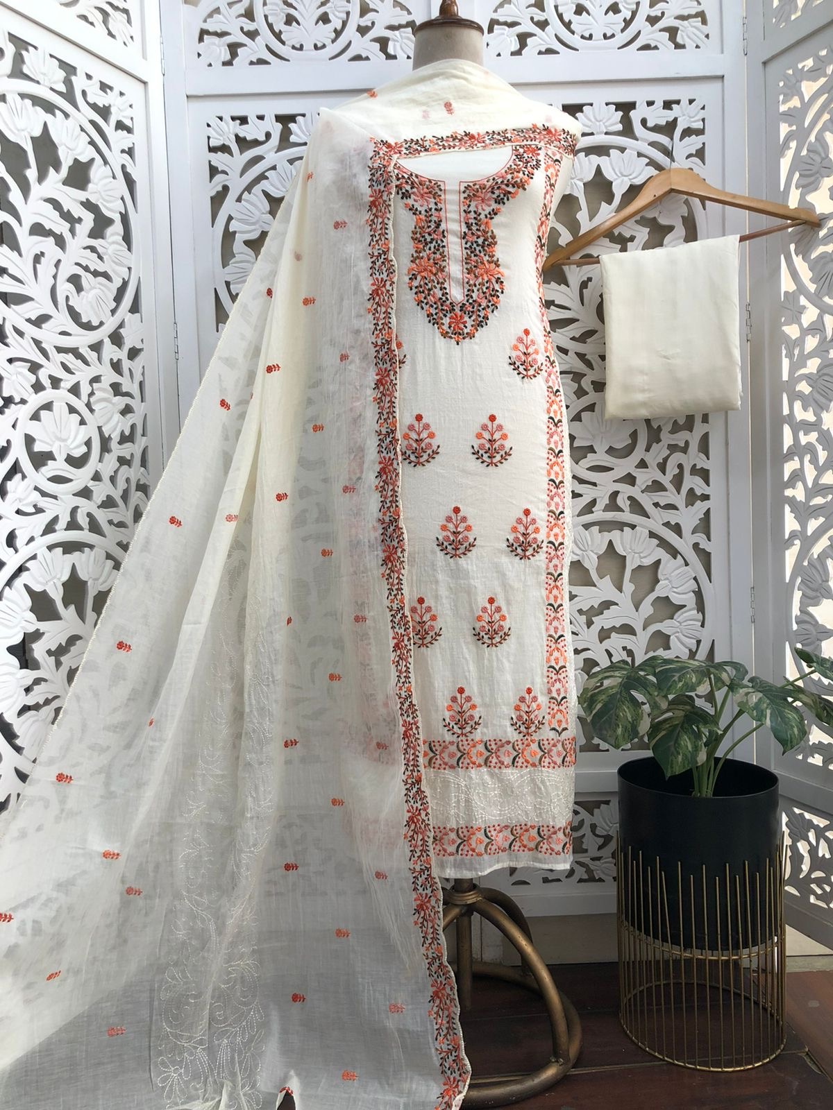 Mal Chanderi Unstitched Suit Material