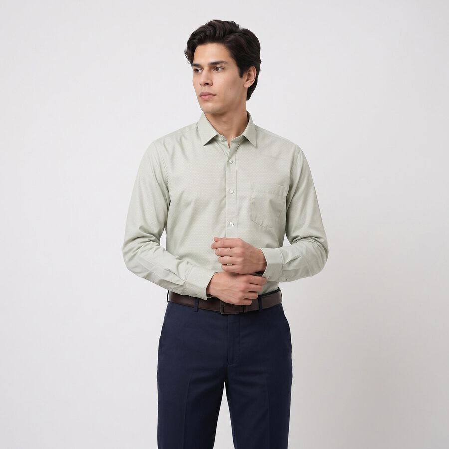 Mint Green Regular Fit Formal Shirt