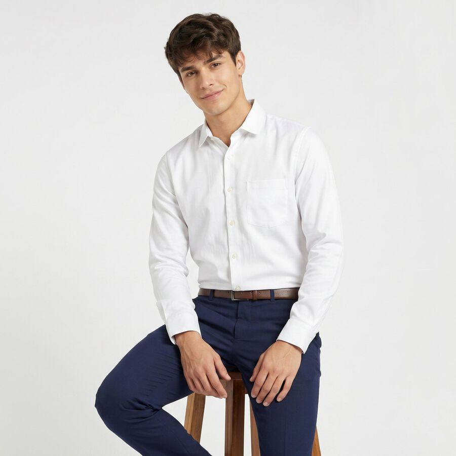 White Classic Formal Shirt view 3